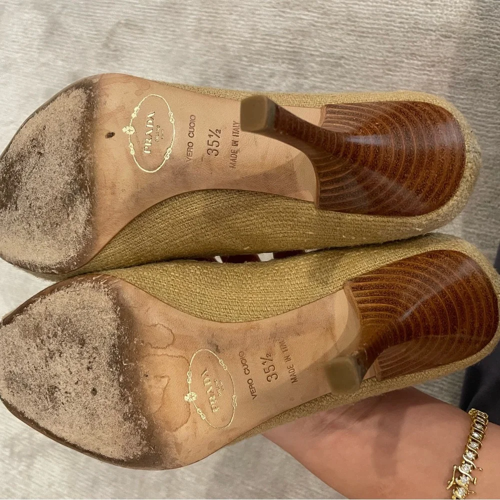 Vintage Prada PeepToe Heels - Picture 3 of 5